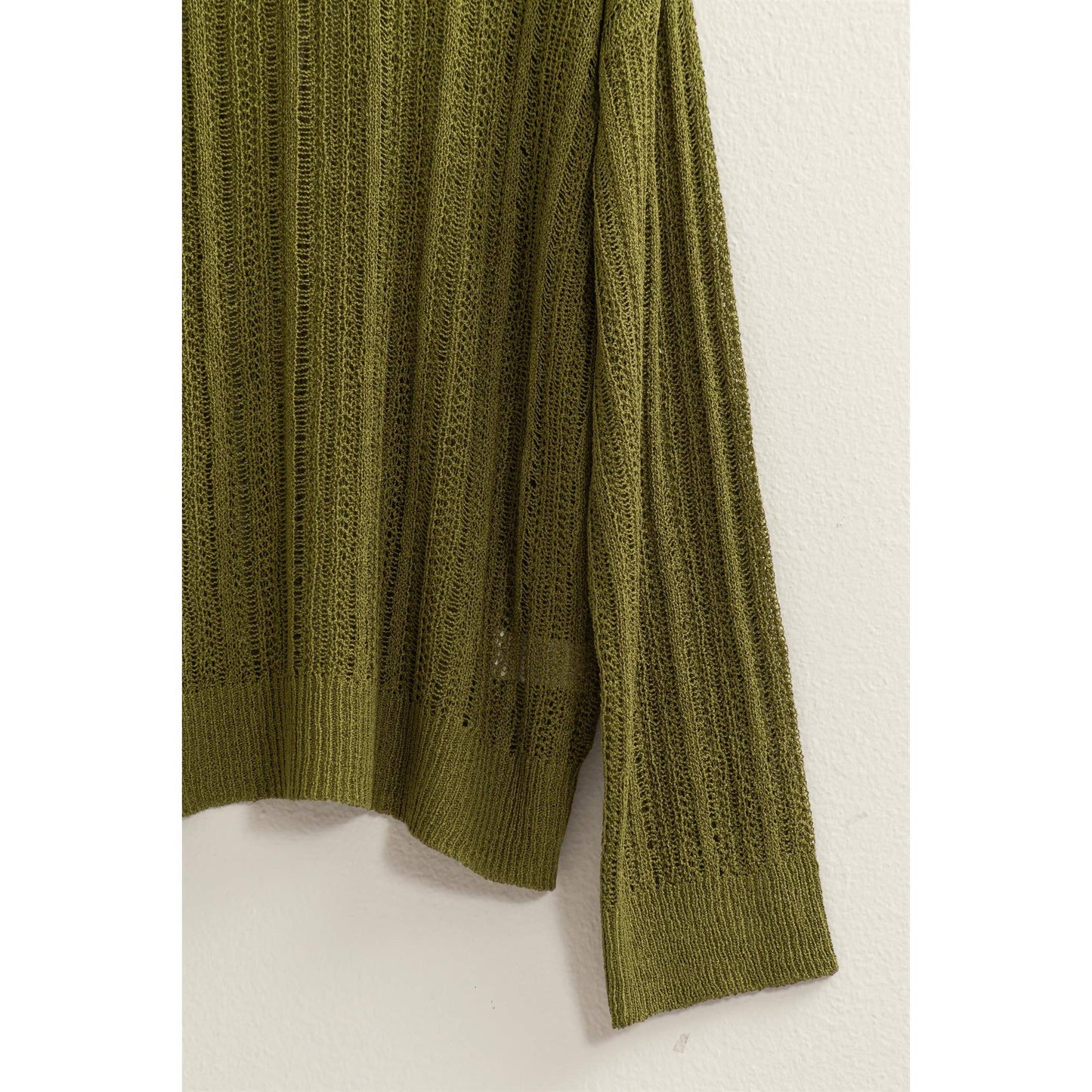 Moss Green Drop Shoulder Sweater