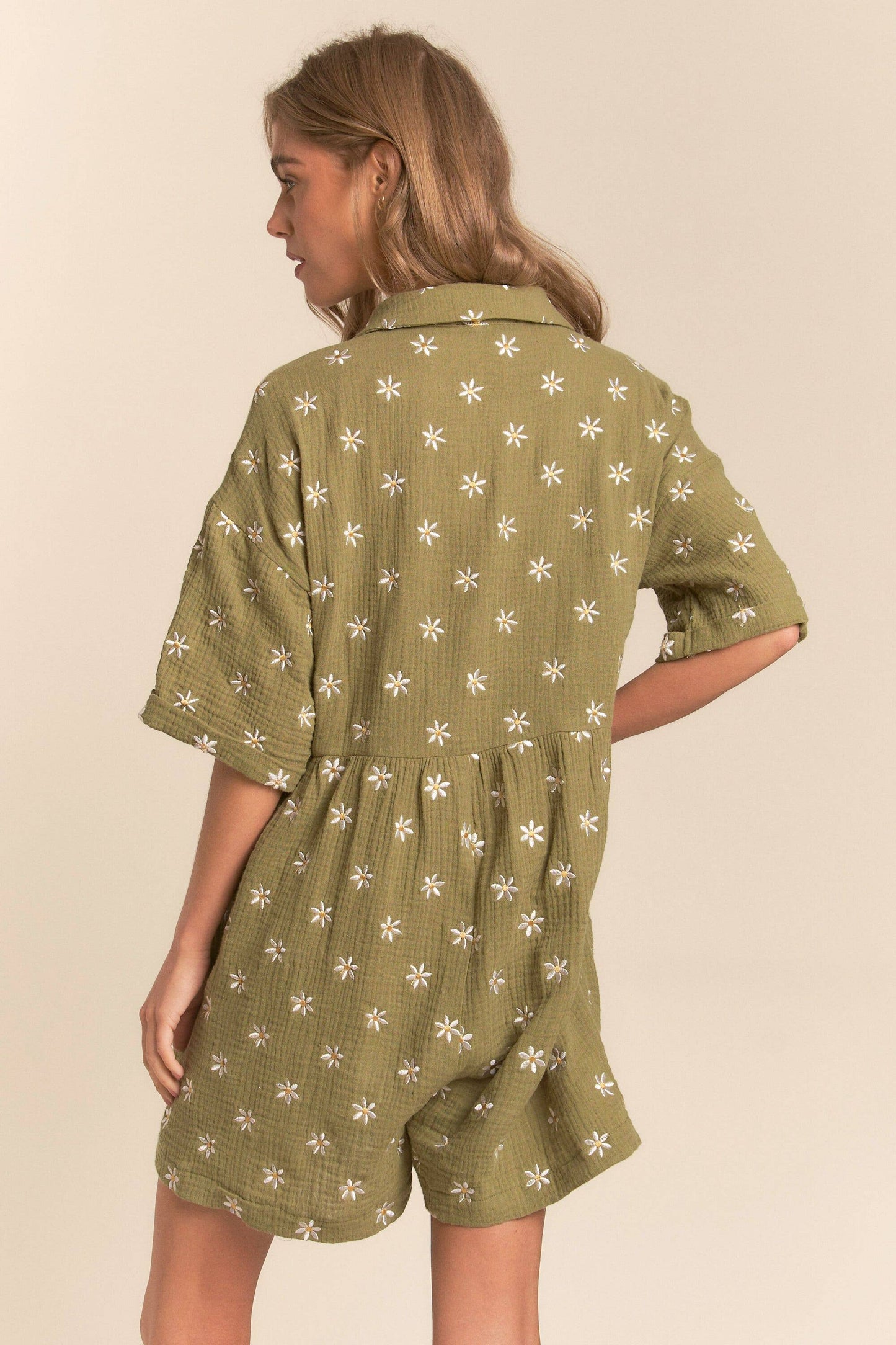 Flower Fields Gauze Romper