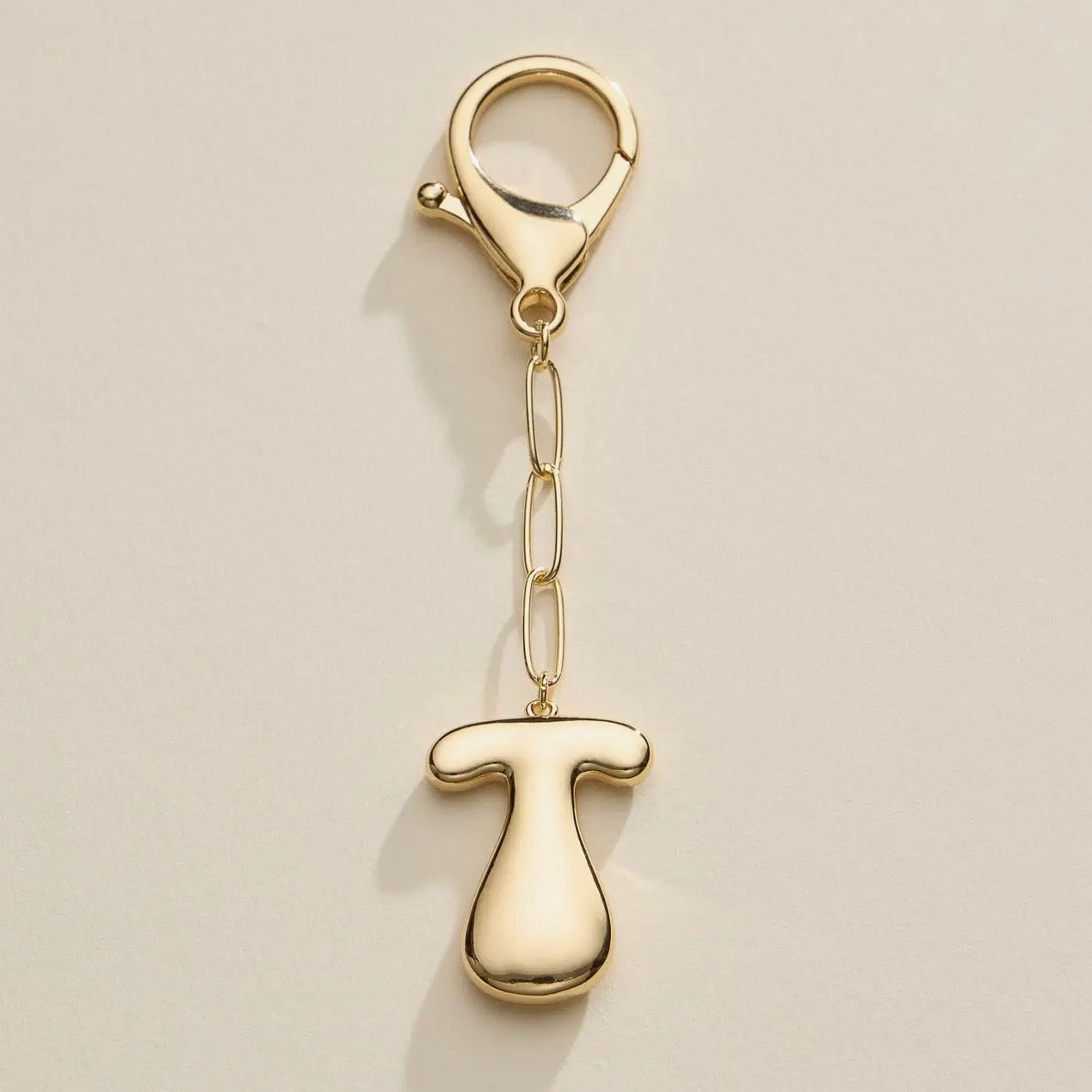 Bubble Letter Initial Keychain & Bag Charm