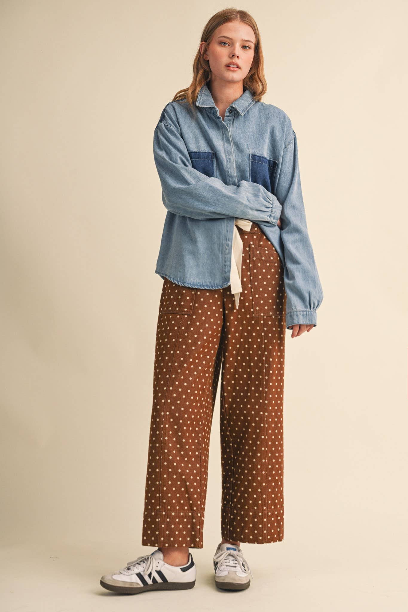 Polka Dot Wide Leg Pants