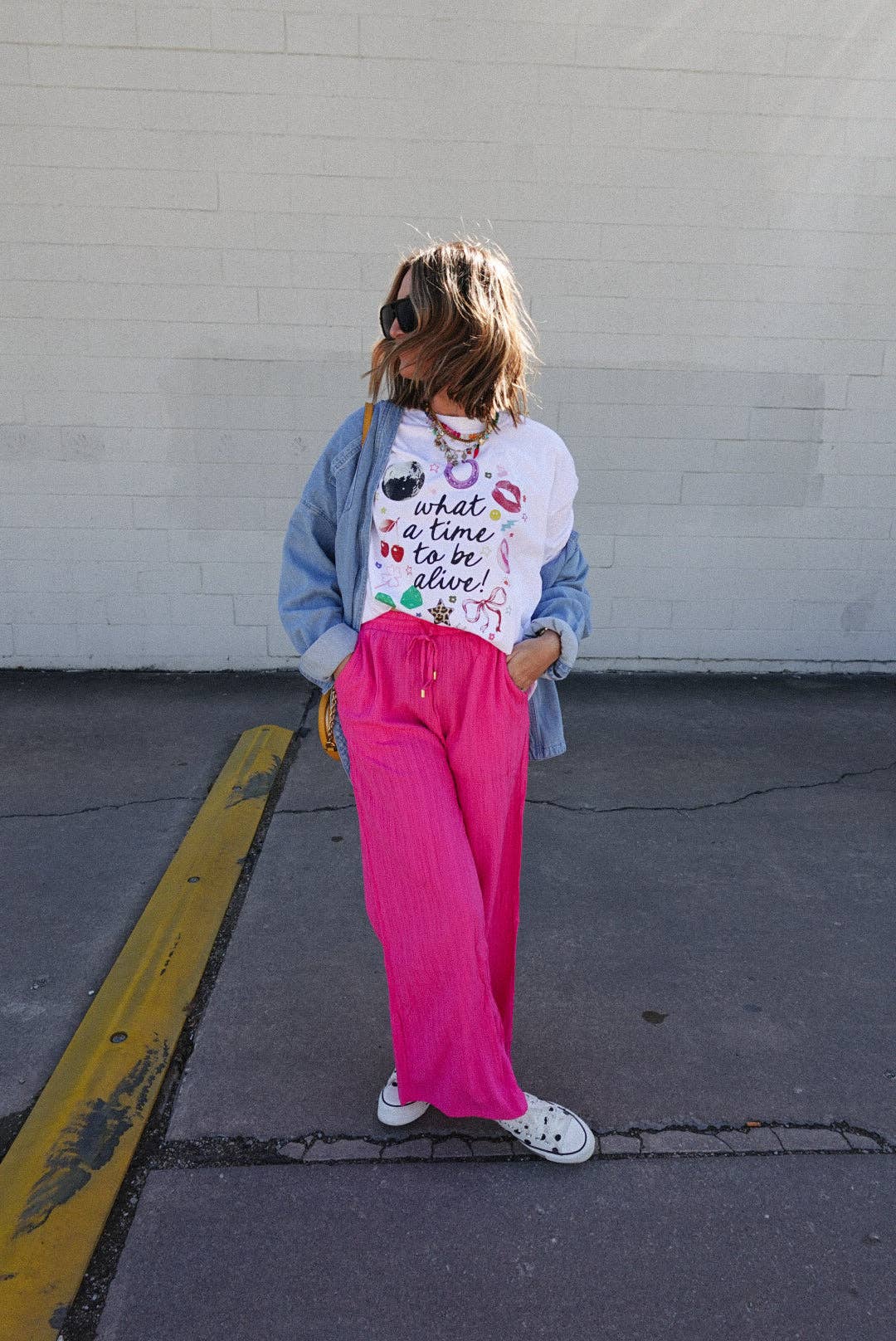 Etta & East What a time to be alive graphic tee - white