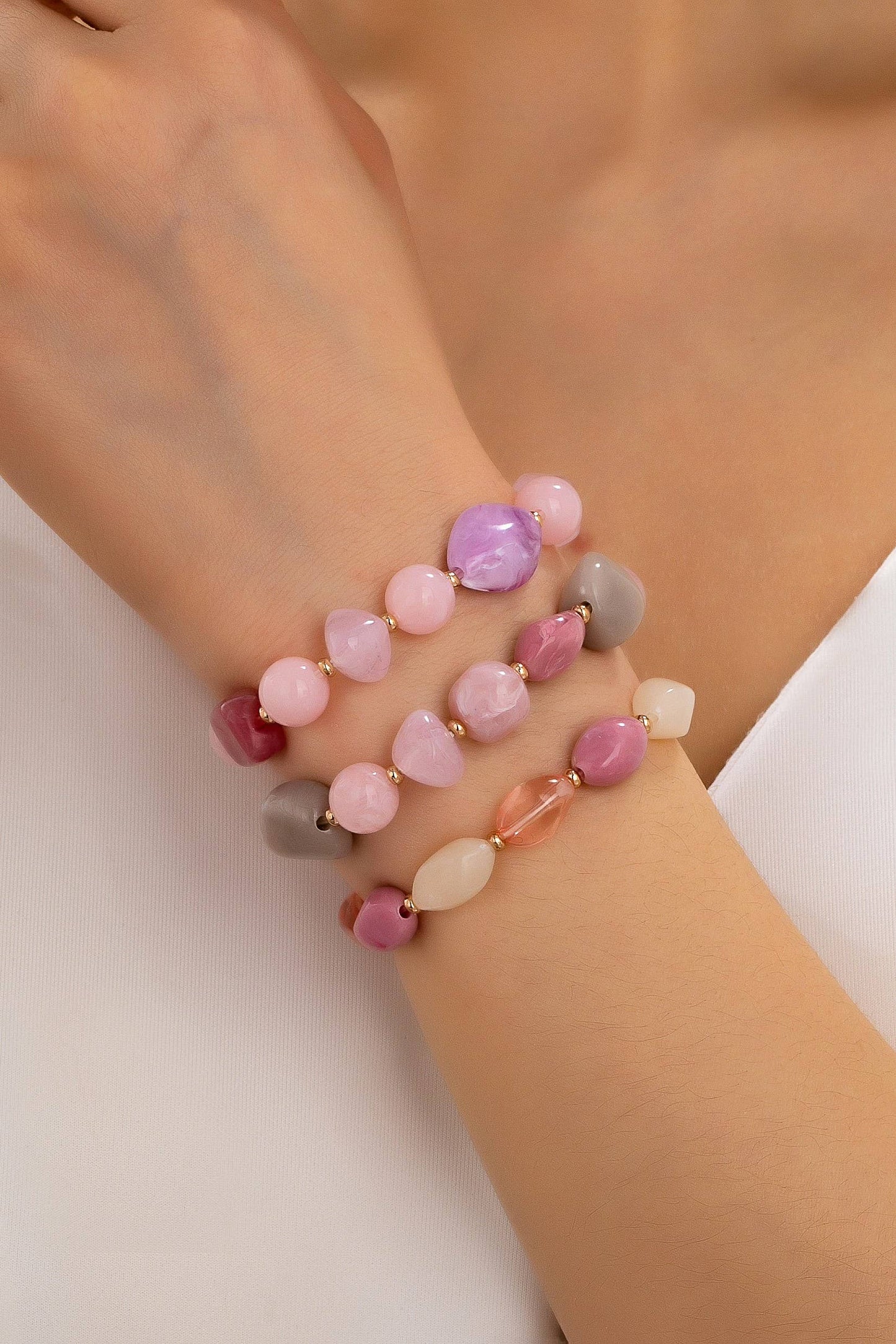 Boho Multi-Color Beaded Bracelet Set