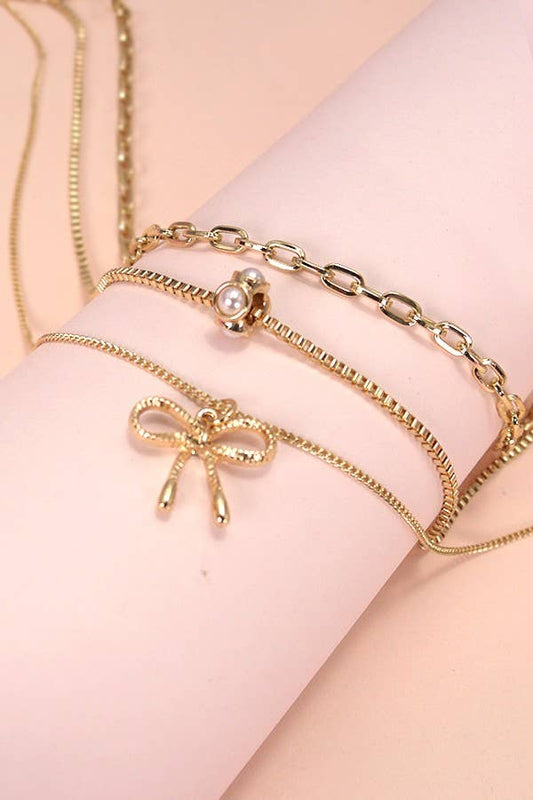 Bow Charm Necklace