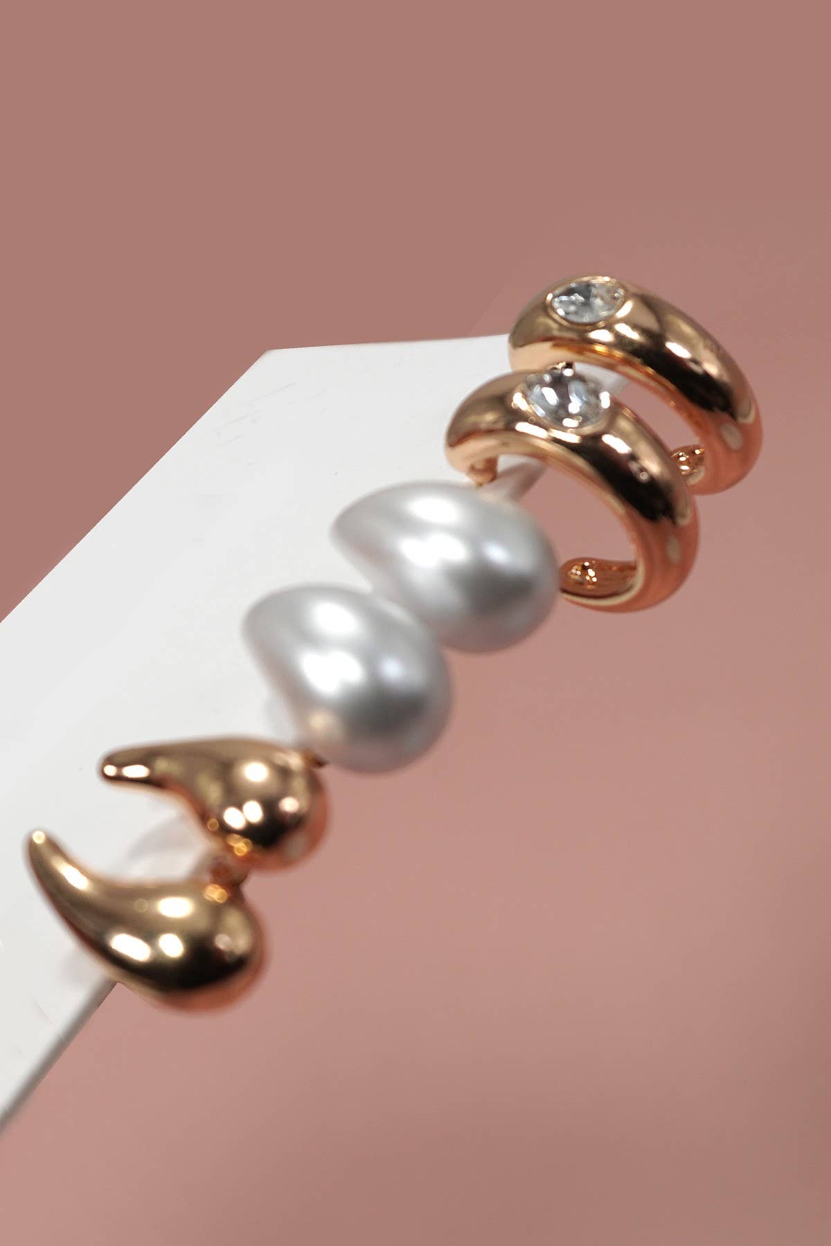 Bubble Hoop Huggie Trio Earrings