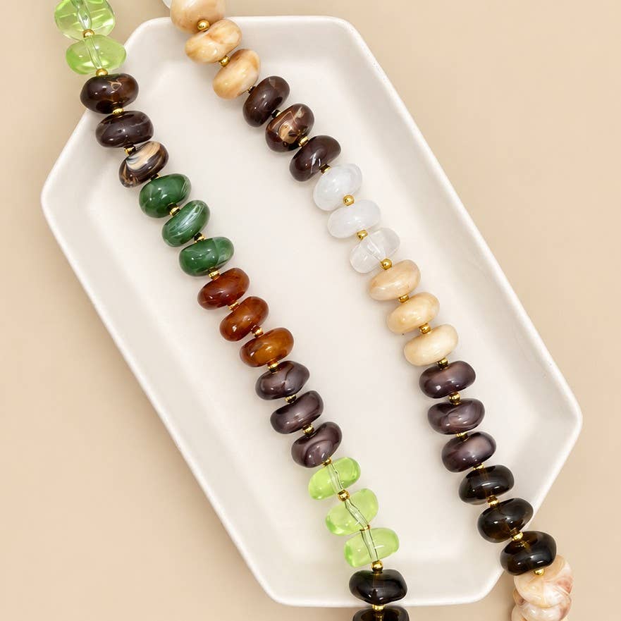 Irredgular Multi Colored Statement Necklace