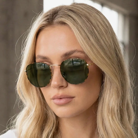 Thin Tortoise Shell Frame Sunglasses