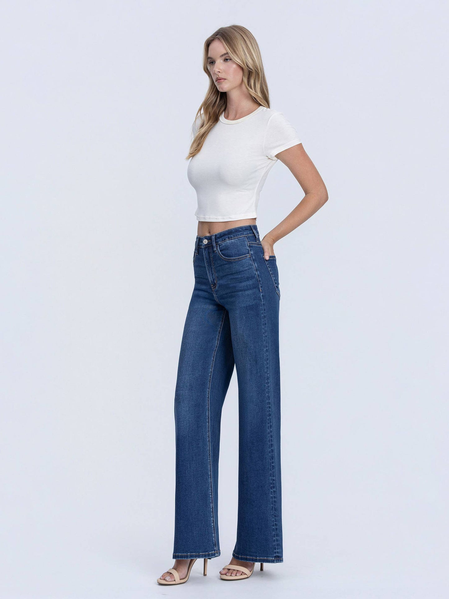 Vervet by Flying Monkey Super High Rise Wide Leg Jean