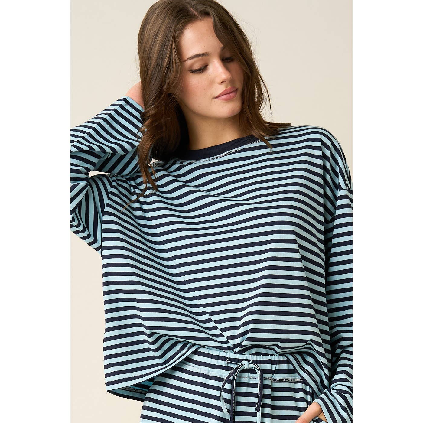 Striped Print Lounge Set