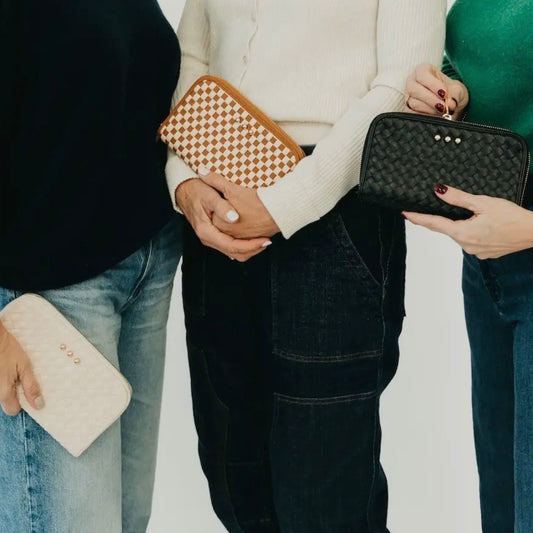 Large Zip Woven Wallet