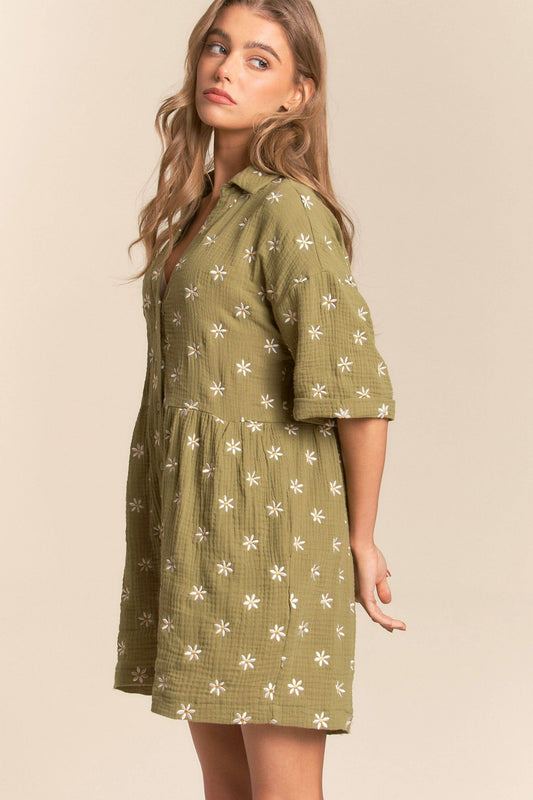 Flower Fields Gauze Romper