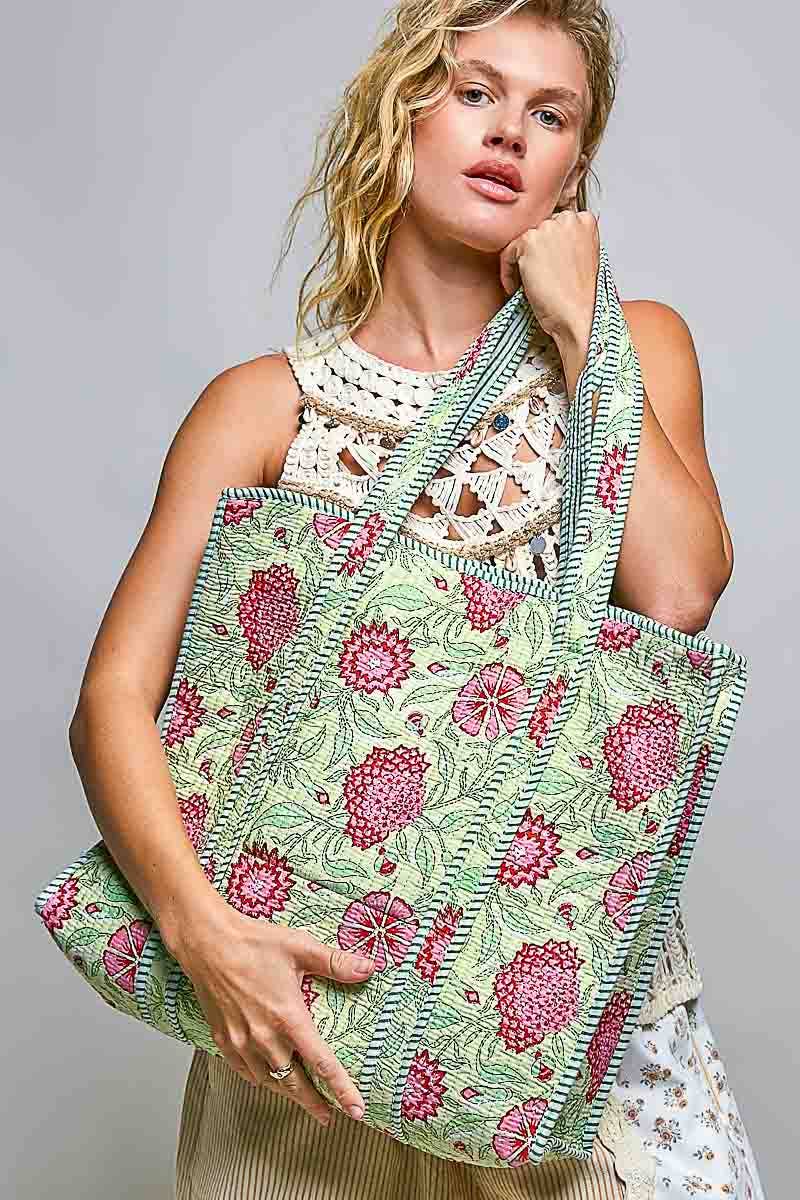 Bohemian Mint Tote Bag