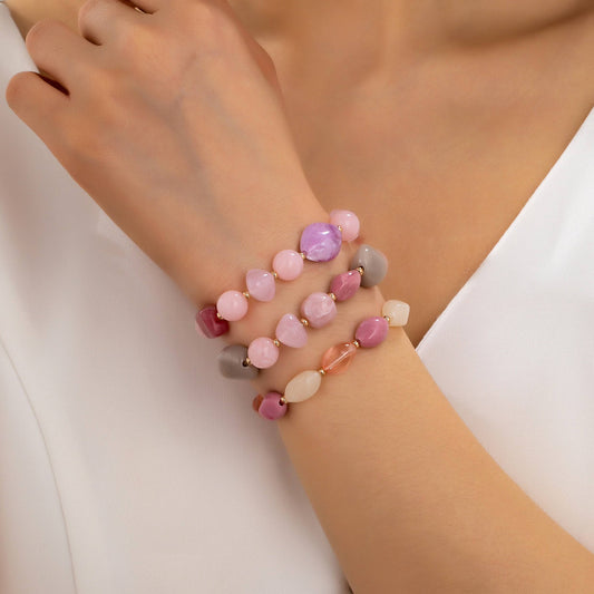 Boho Multi-Color Beaded Bracelet Set