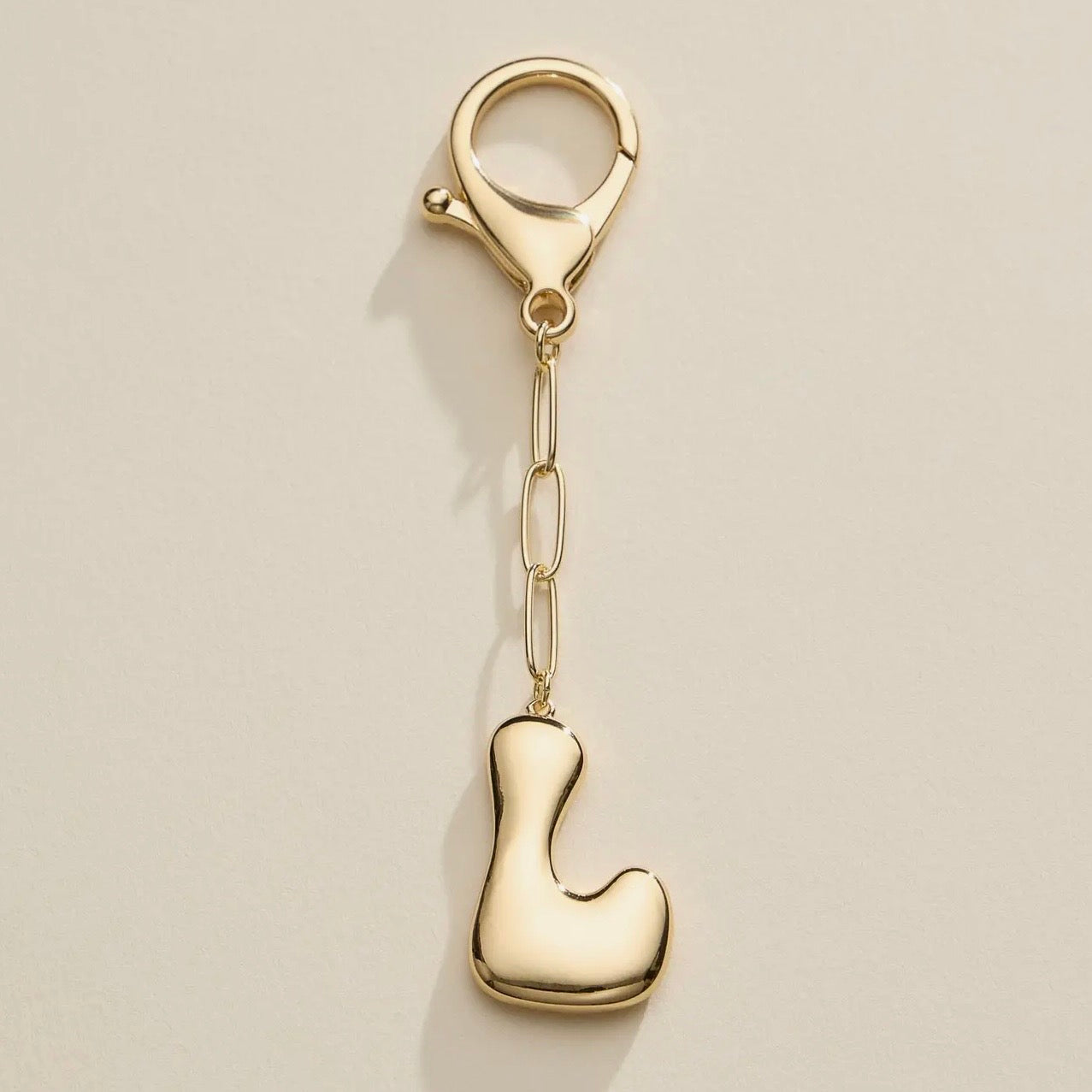 Bubble Letter Initial Keychain & Bag Charm