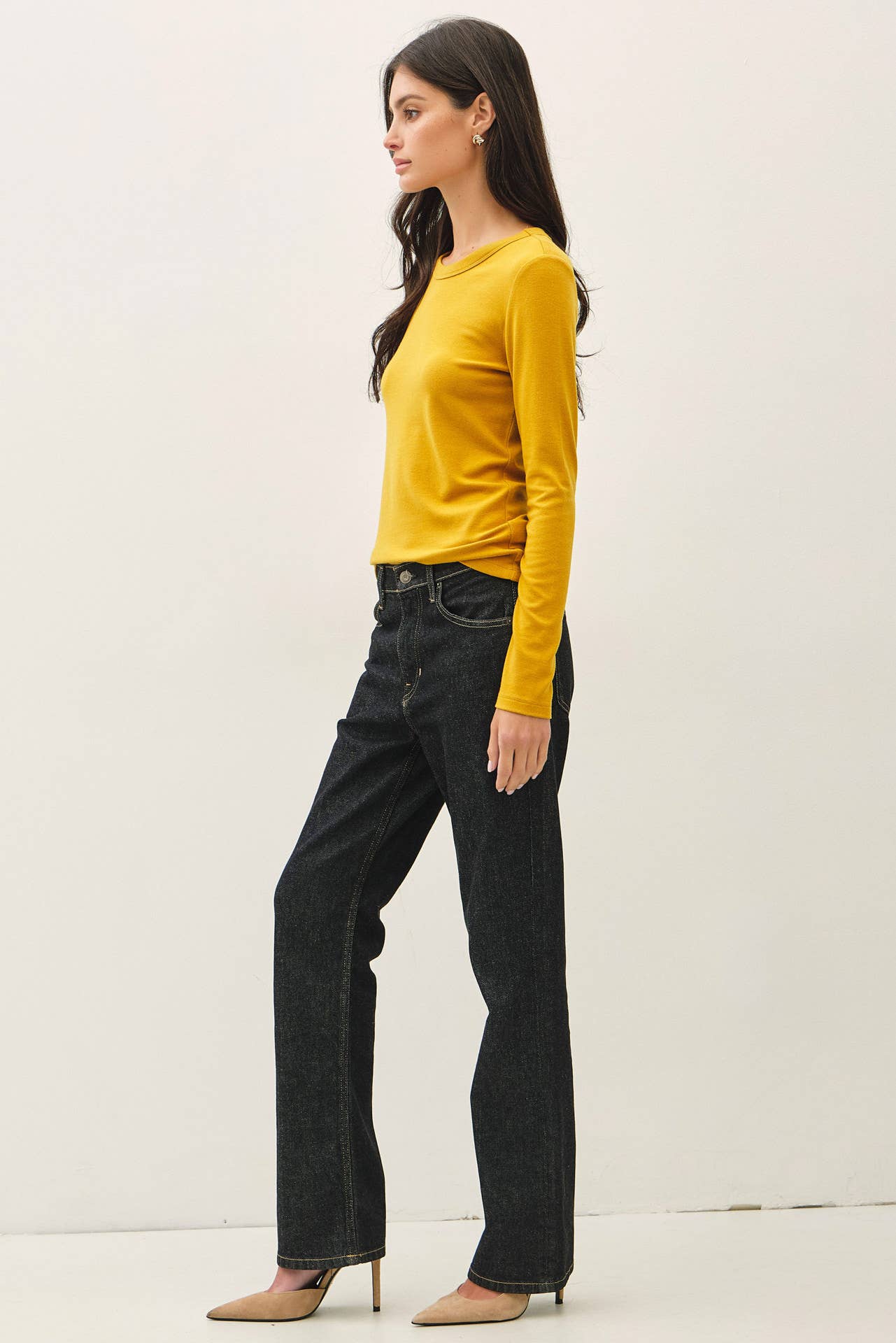 Round Neck Long Sleeve Top