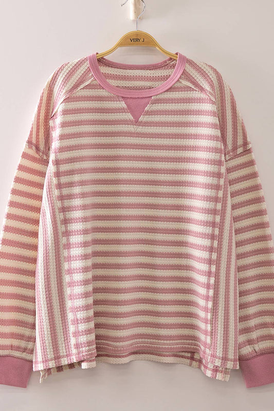 Stripe Waffle Top