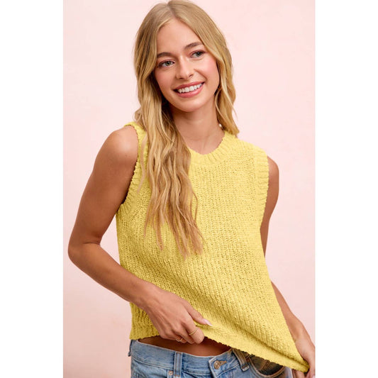Textured Sleeveless Knit Top