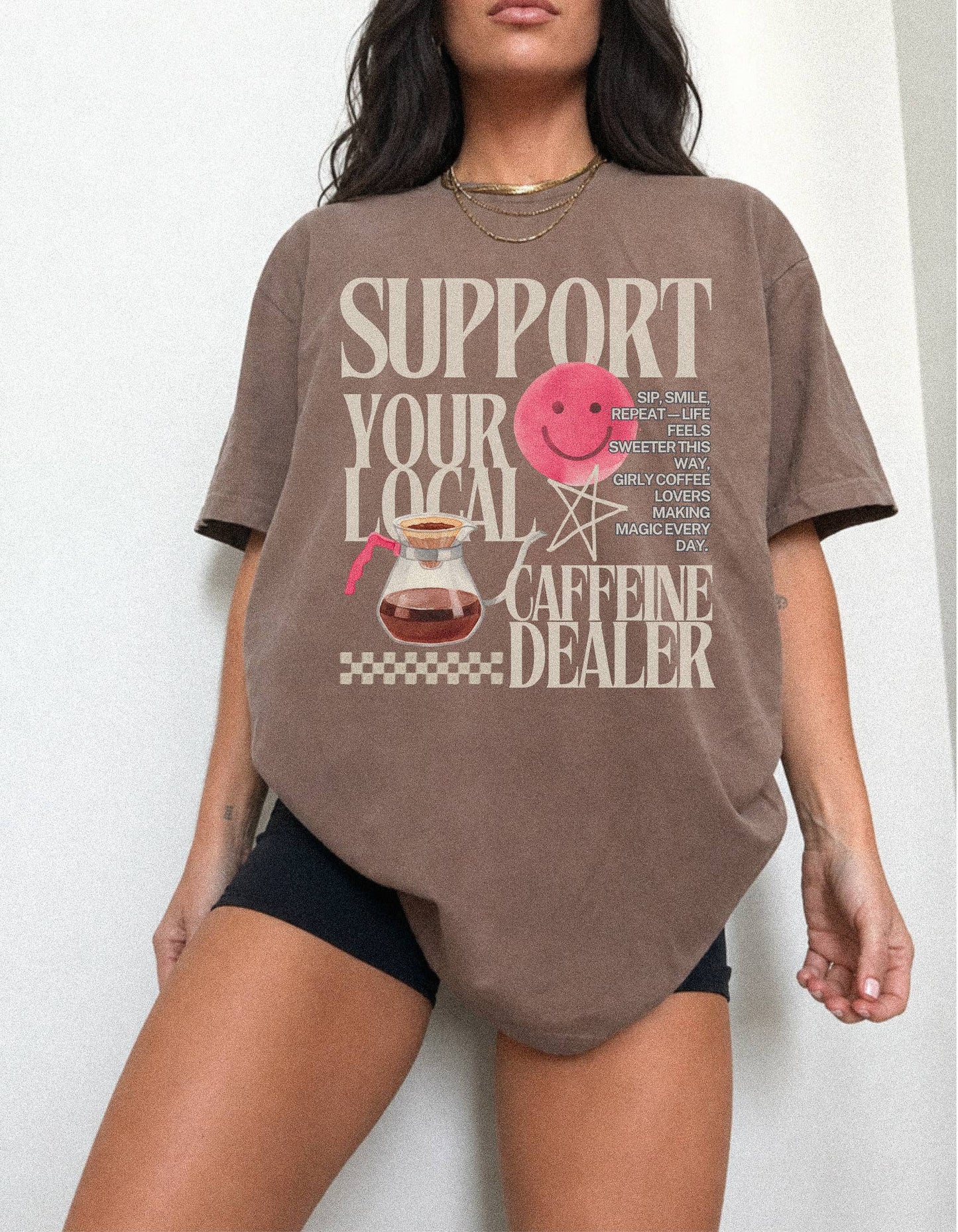 Coffee Lover Caffeine Dealer Graphic Tee