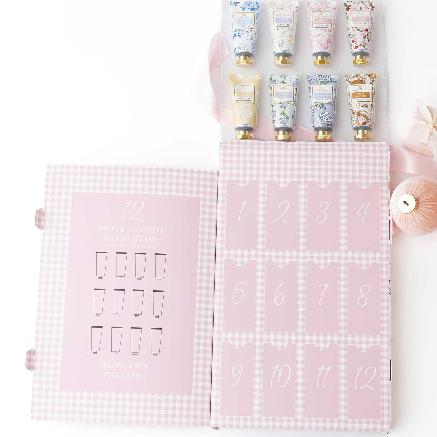 Sugarplum Gingham 12-Day Hand Cream Advent Calendar