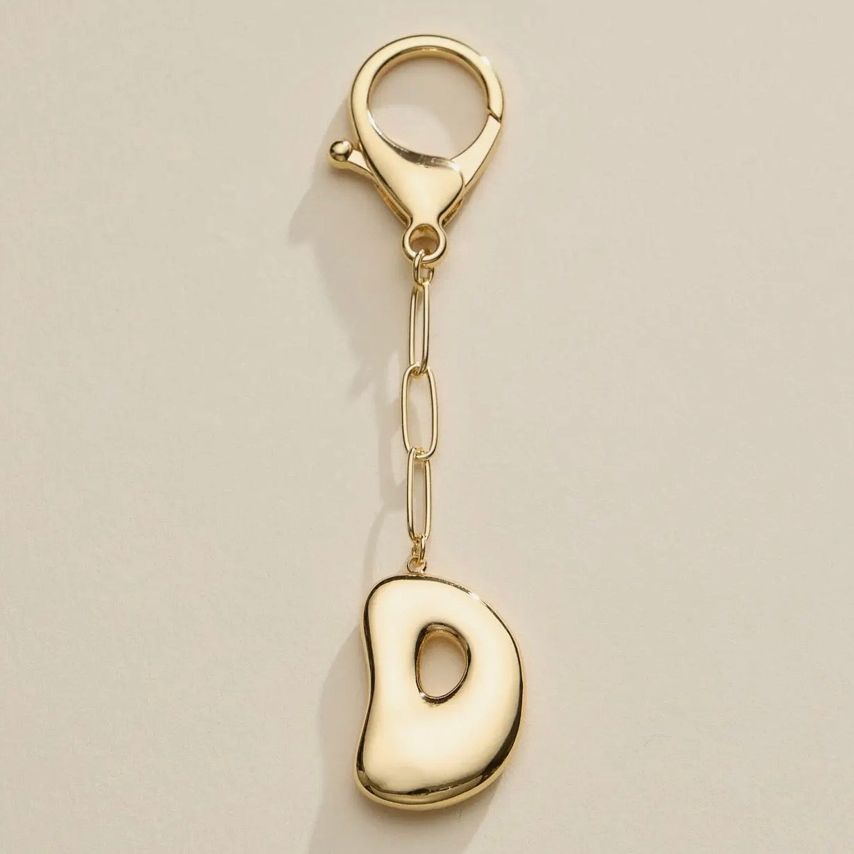 Bubble Letter Initial Keychain & Bag Charm