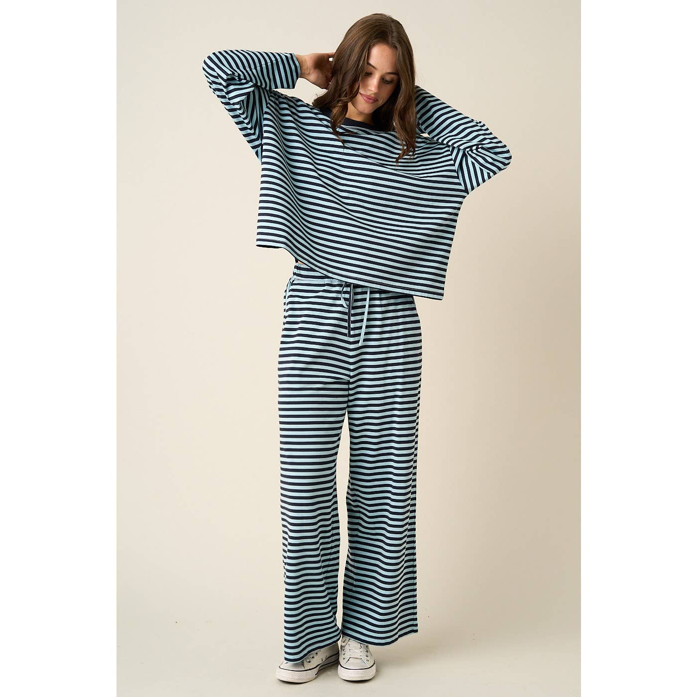 Striped Print Lounge Set