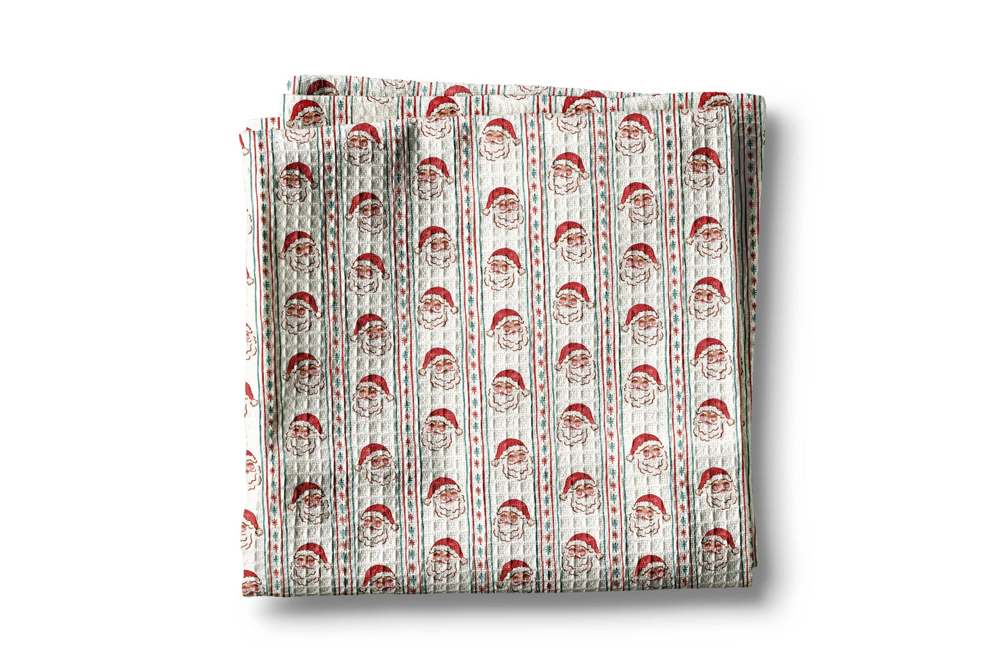 Santa Clause Christmas Kitchen Towel Waffle