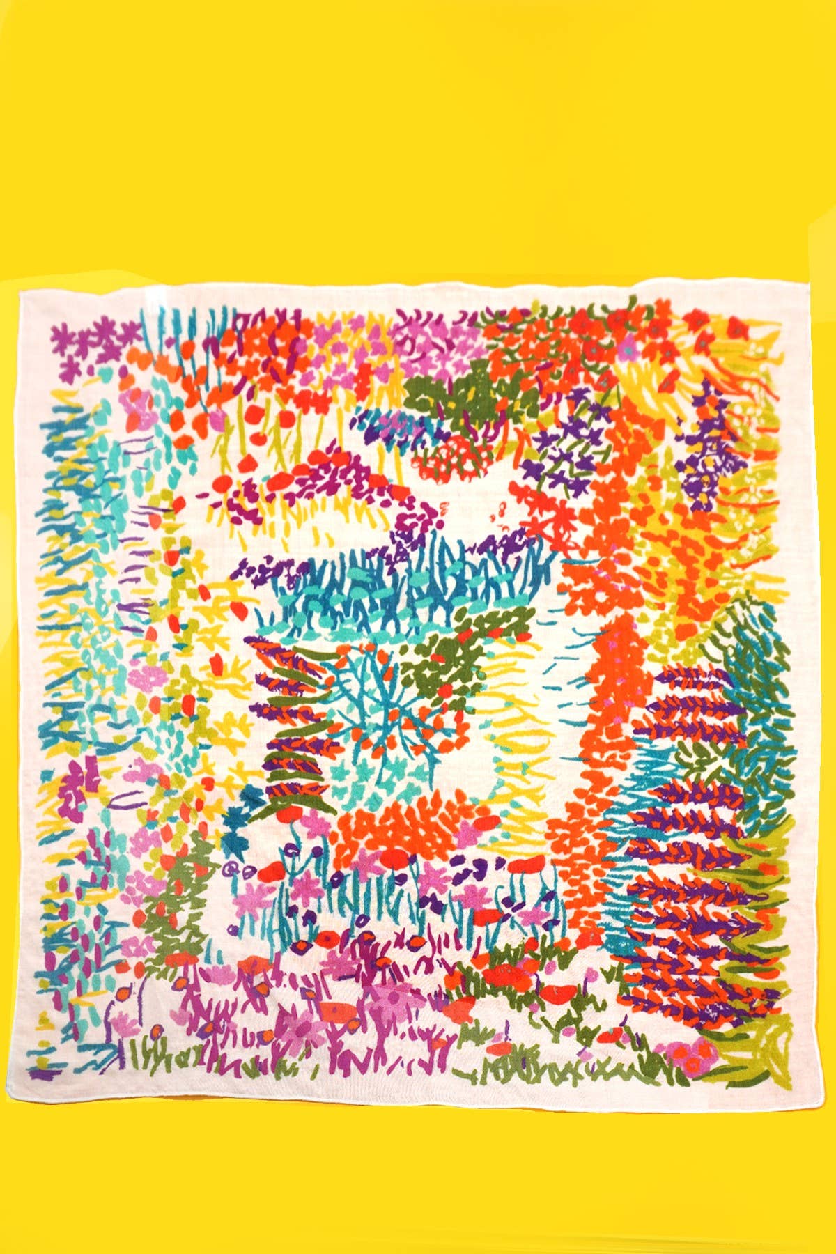 Floral Print Silk Bandana