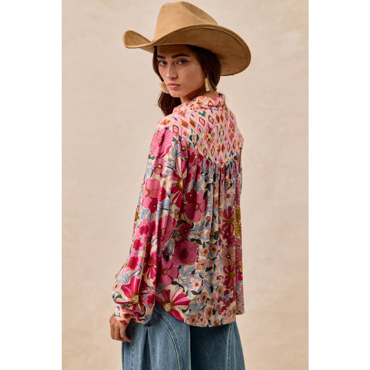 Floral Print Mix and Match Blouse