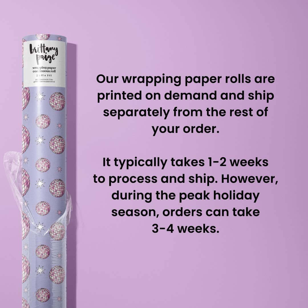 Christmas Cocktails Wrapping Paper Roll