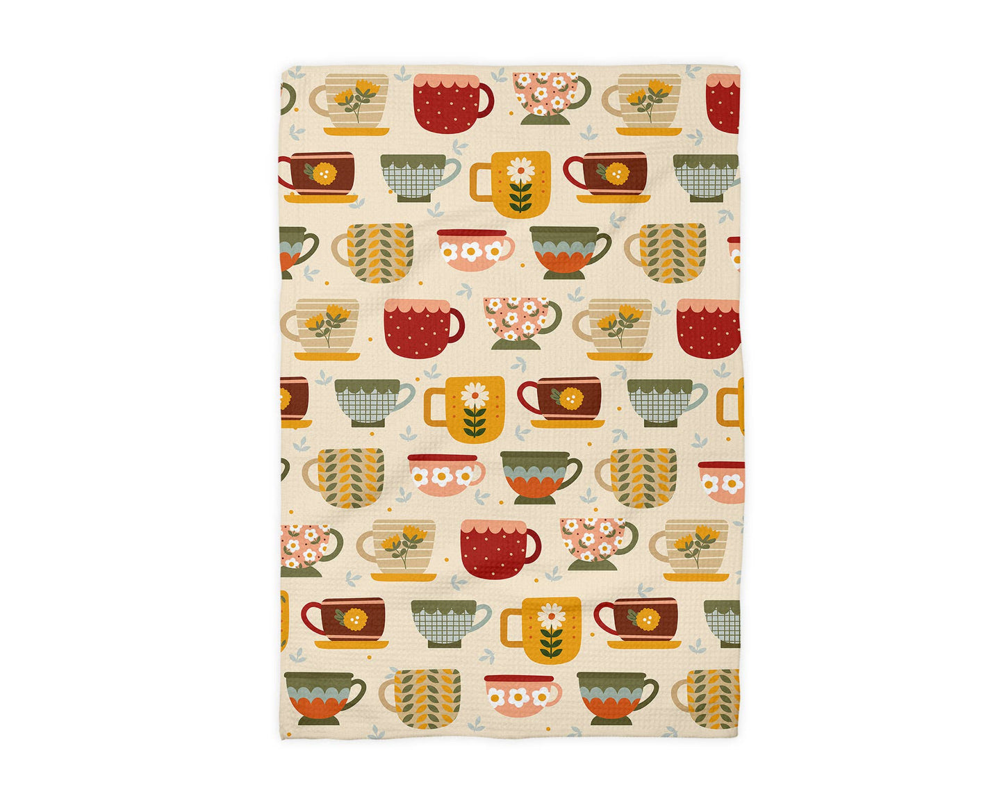 Tea Cup Kitchen Towel Dish