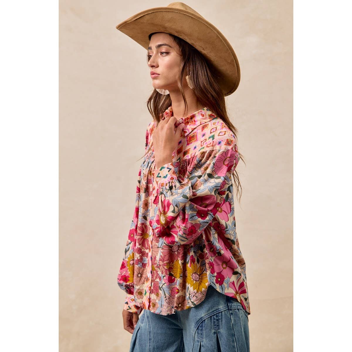 Floral Print Mix and Match Blouse