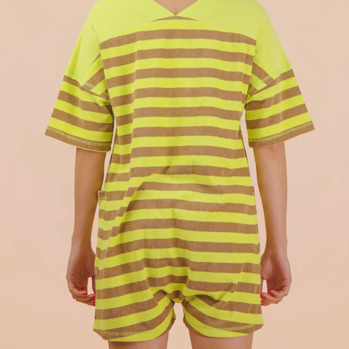 Stripe Casual Knit Romper