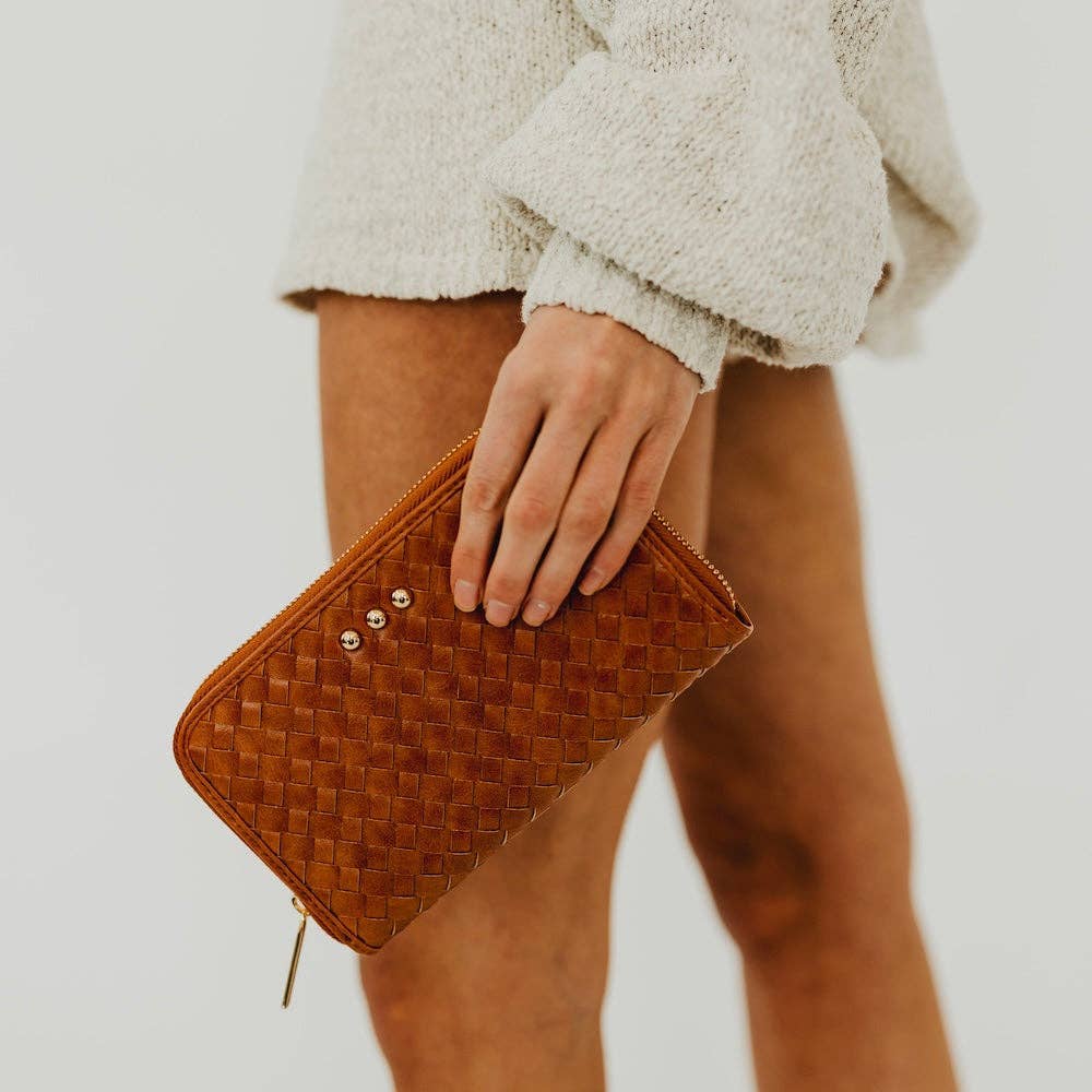 Lenni Large Zip Woven Wallet