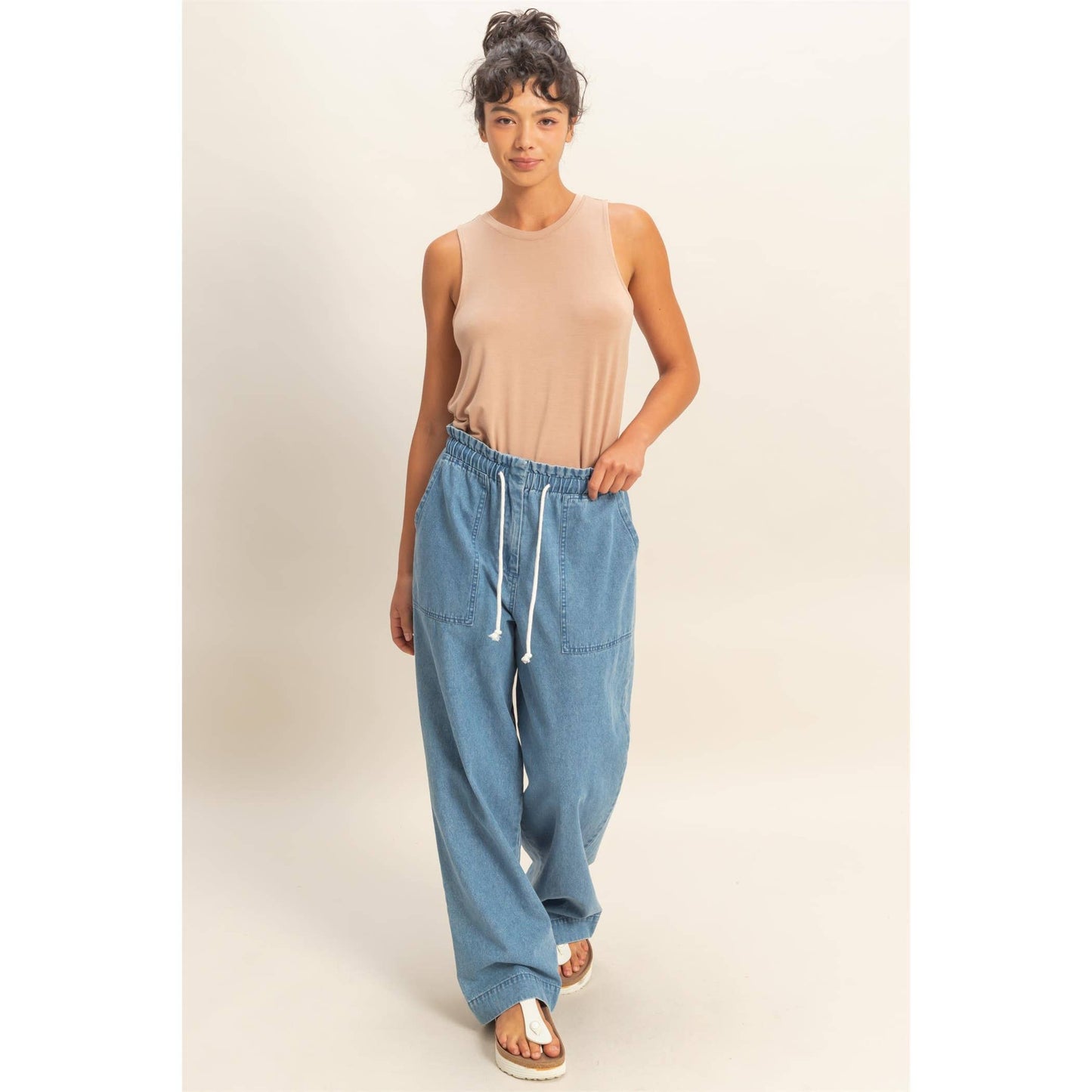 Crew Neck Rayon Tank Top