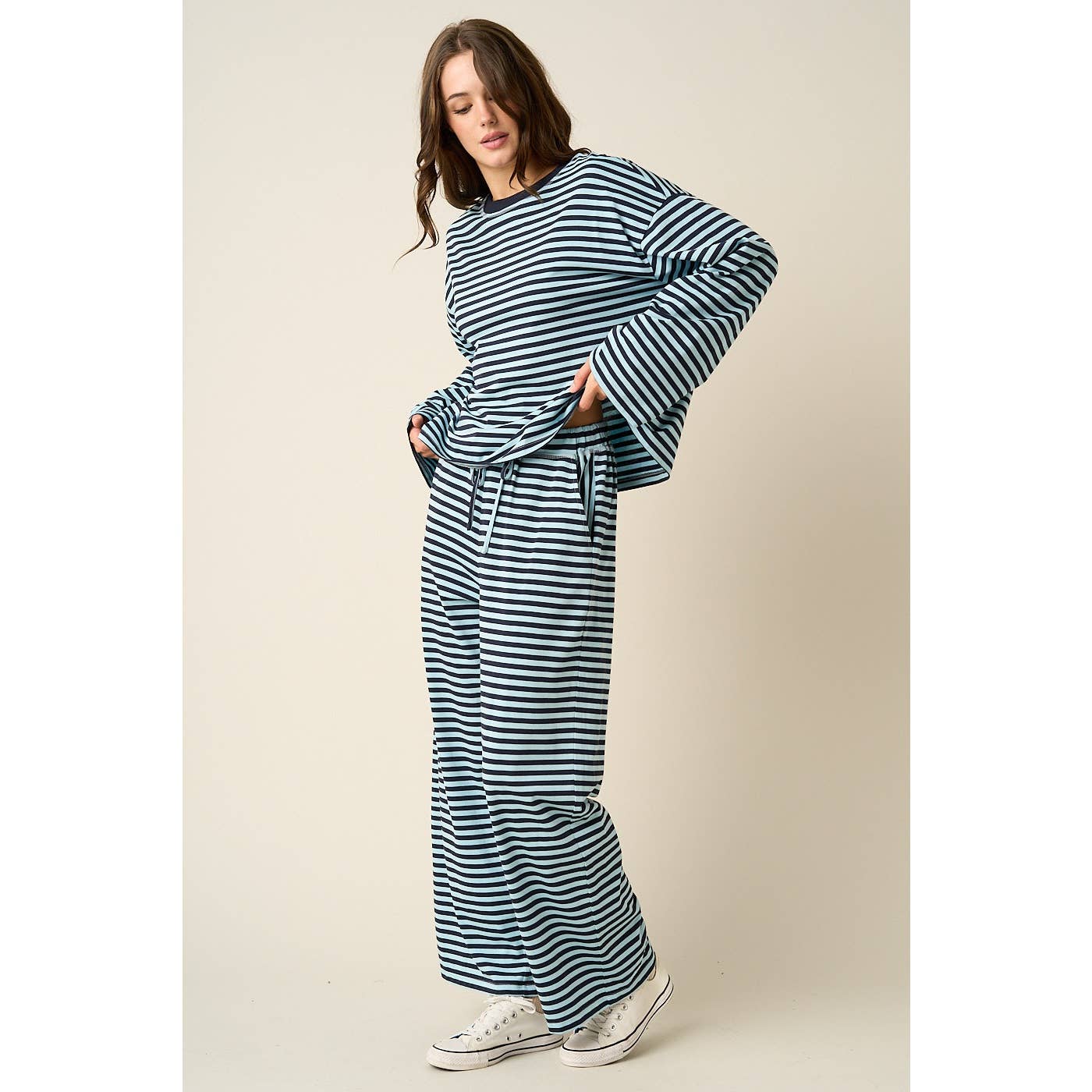 Striped Print Lounge Set
