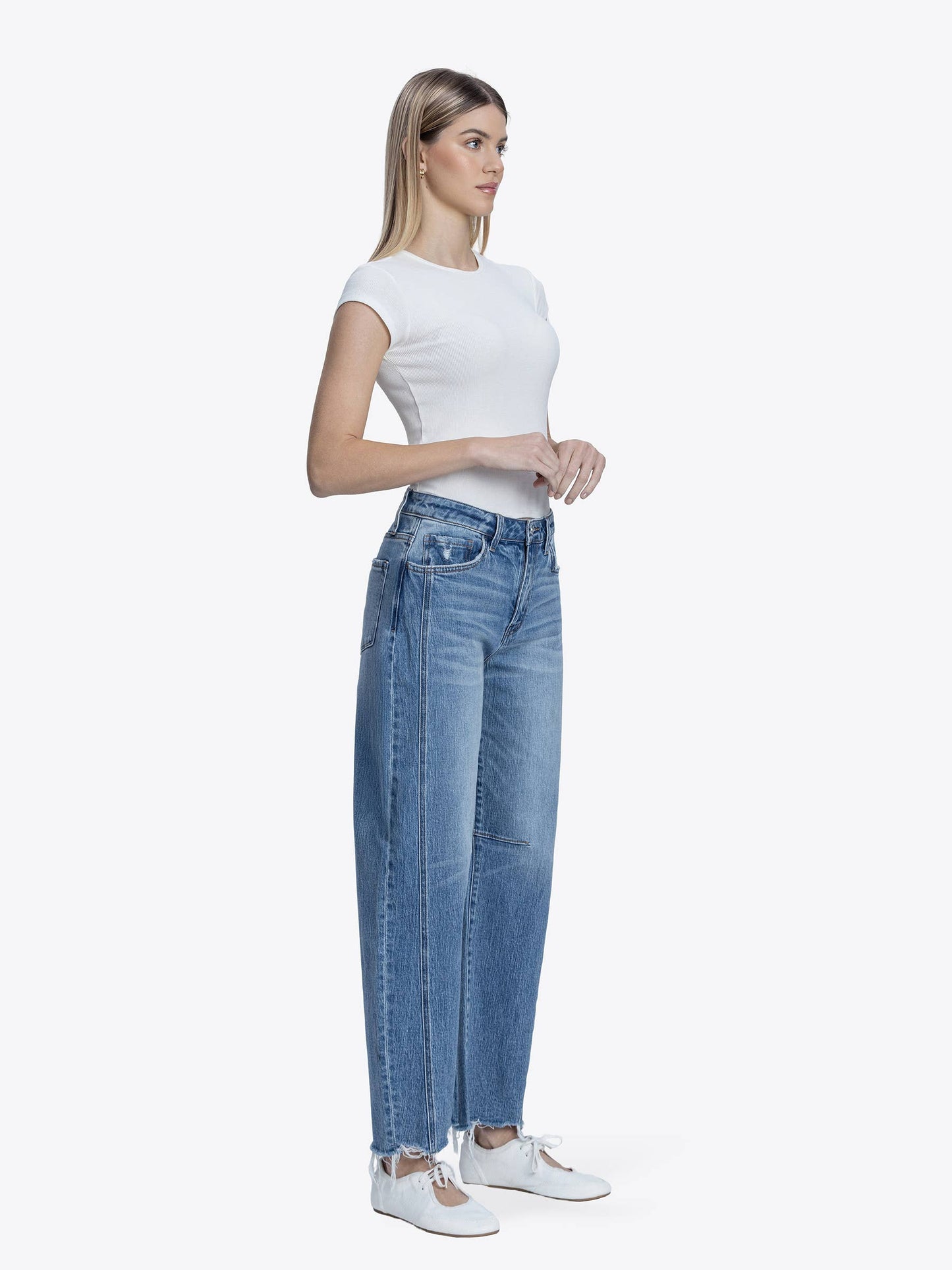Vervet by Flying Monkey High Rise Barrel Jean