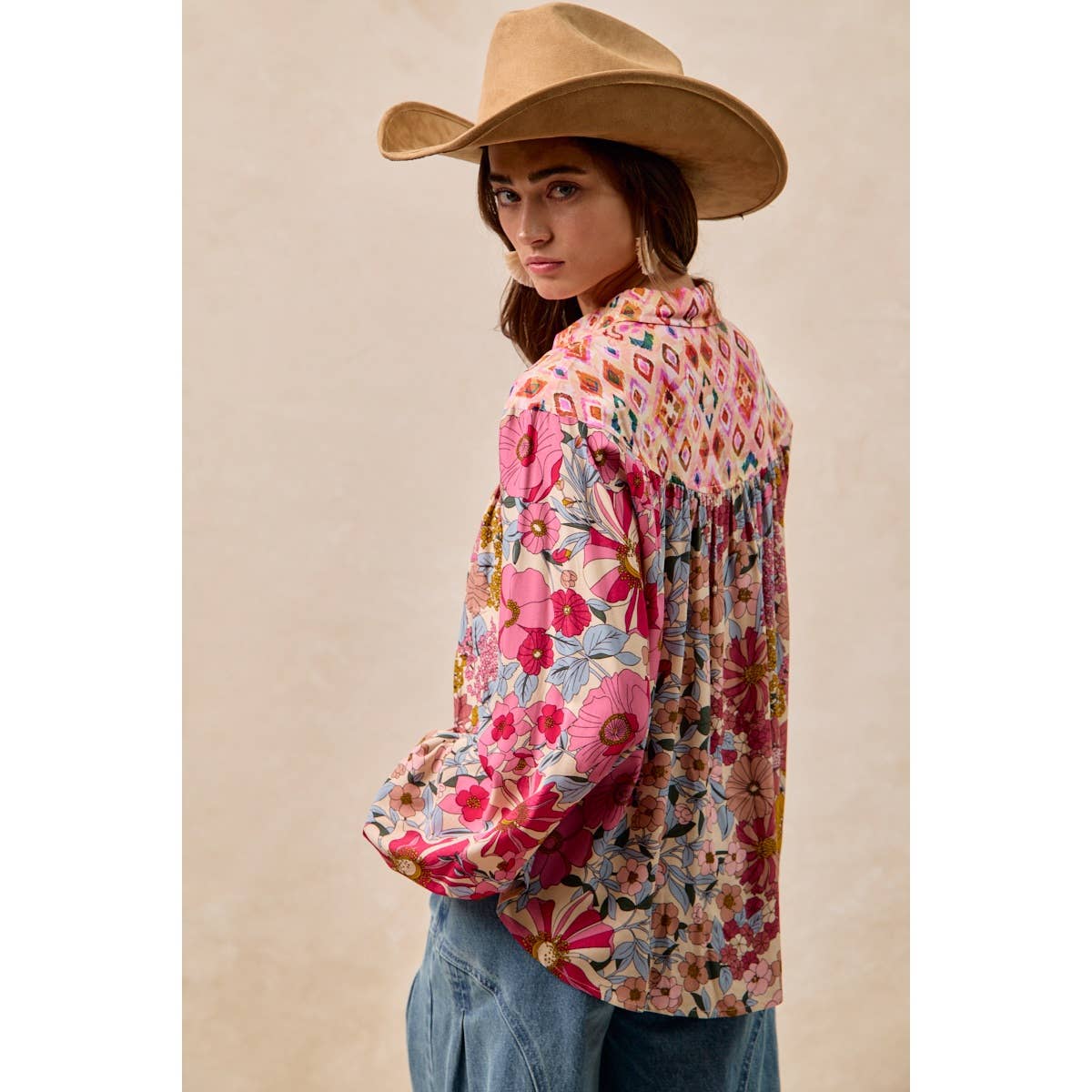 Floral Print Mix and Match Blouse
