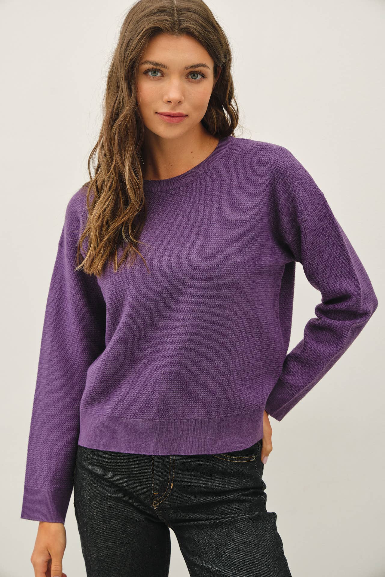 Rice Knit Crew Neck Sweater
