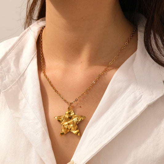 18k Stainless Steel Star Necklace