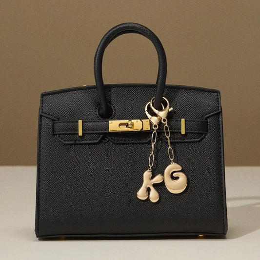 Bubble Letter Initial Keychain & Bag Charm