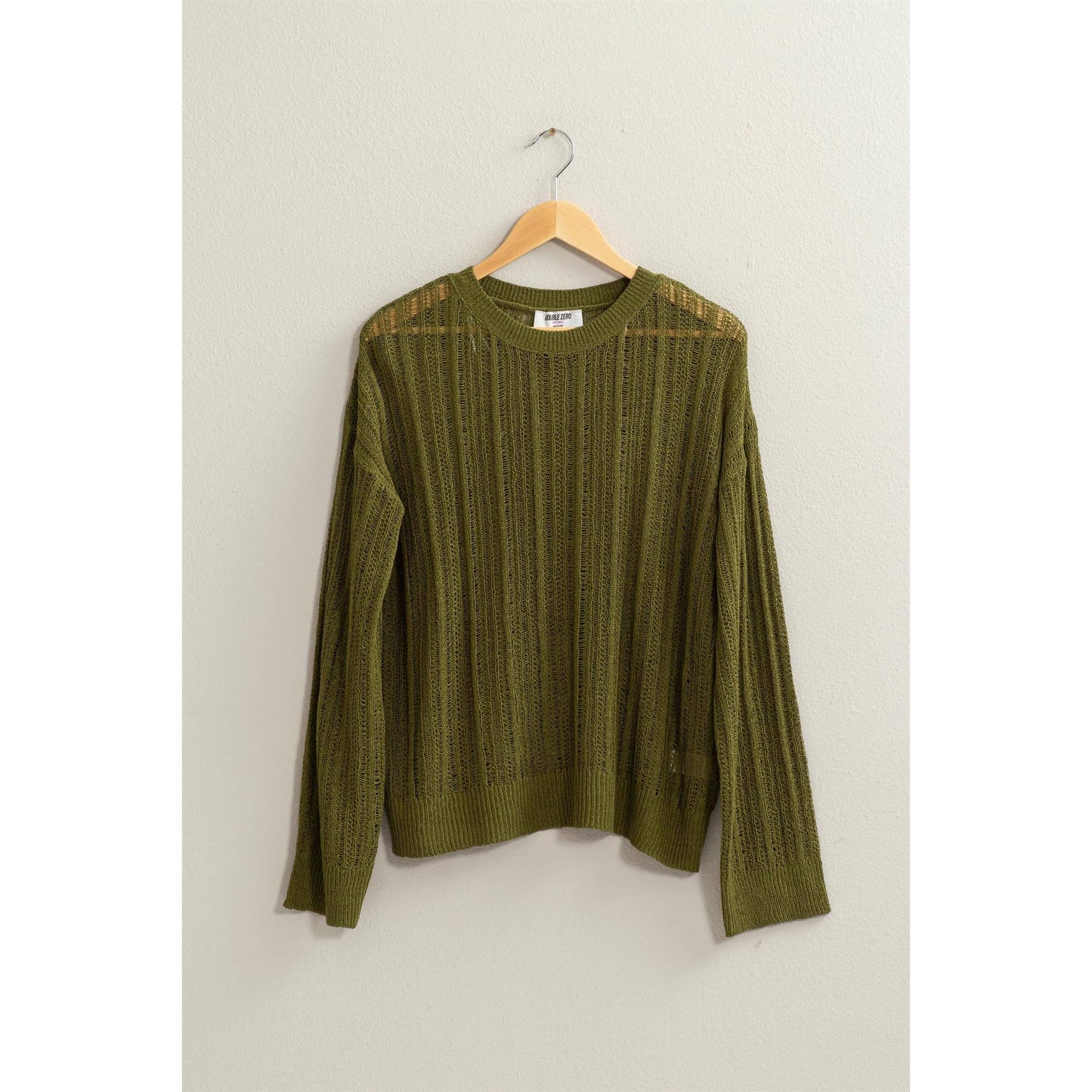 Moss Green Drop Shoulder Sweater