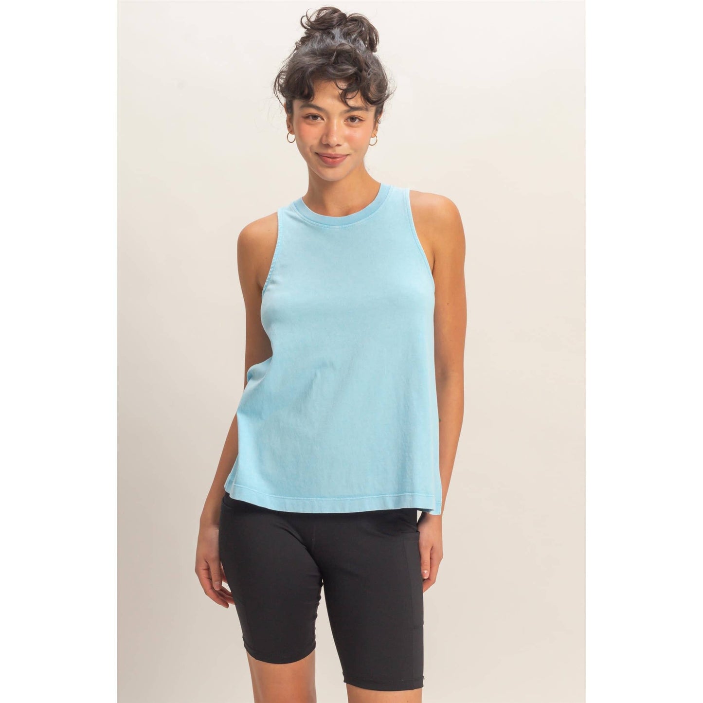 Mineral Washed Sleeveless Top