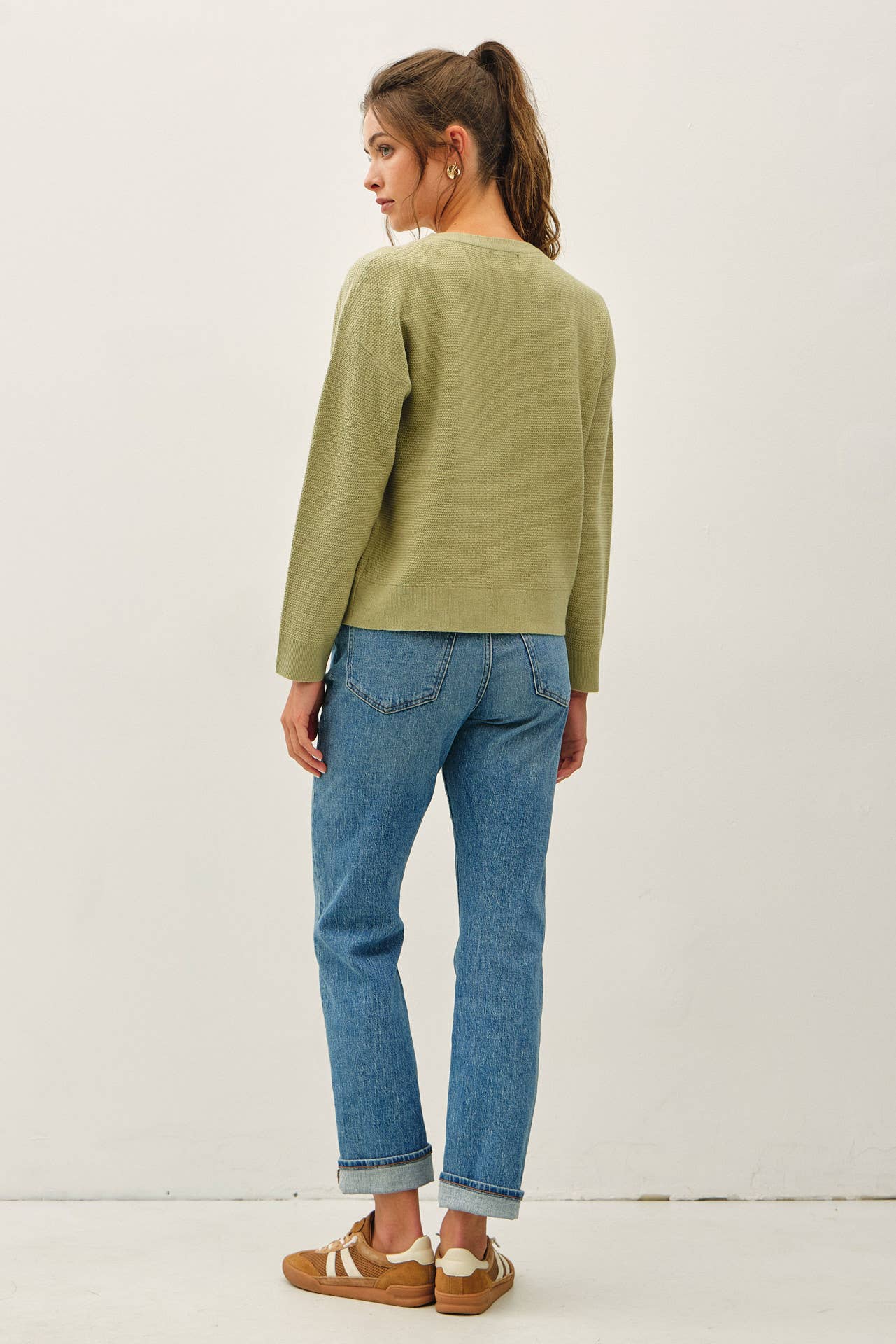 Rice Knit Crew Neck Sweater