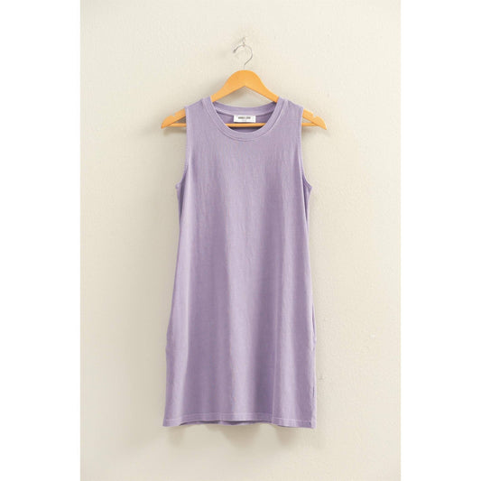 Dusty Purple Sleeveless Mini Dress