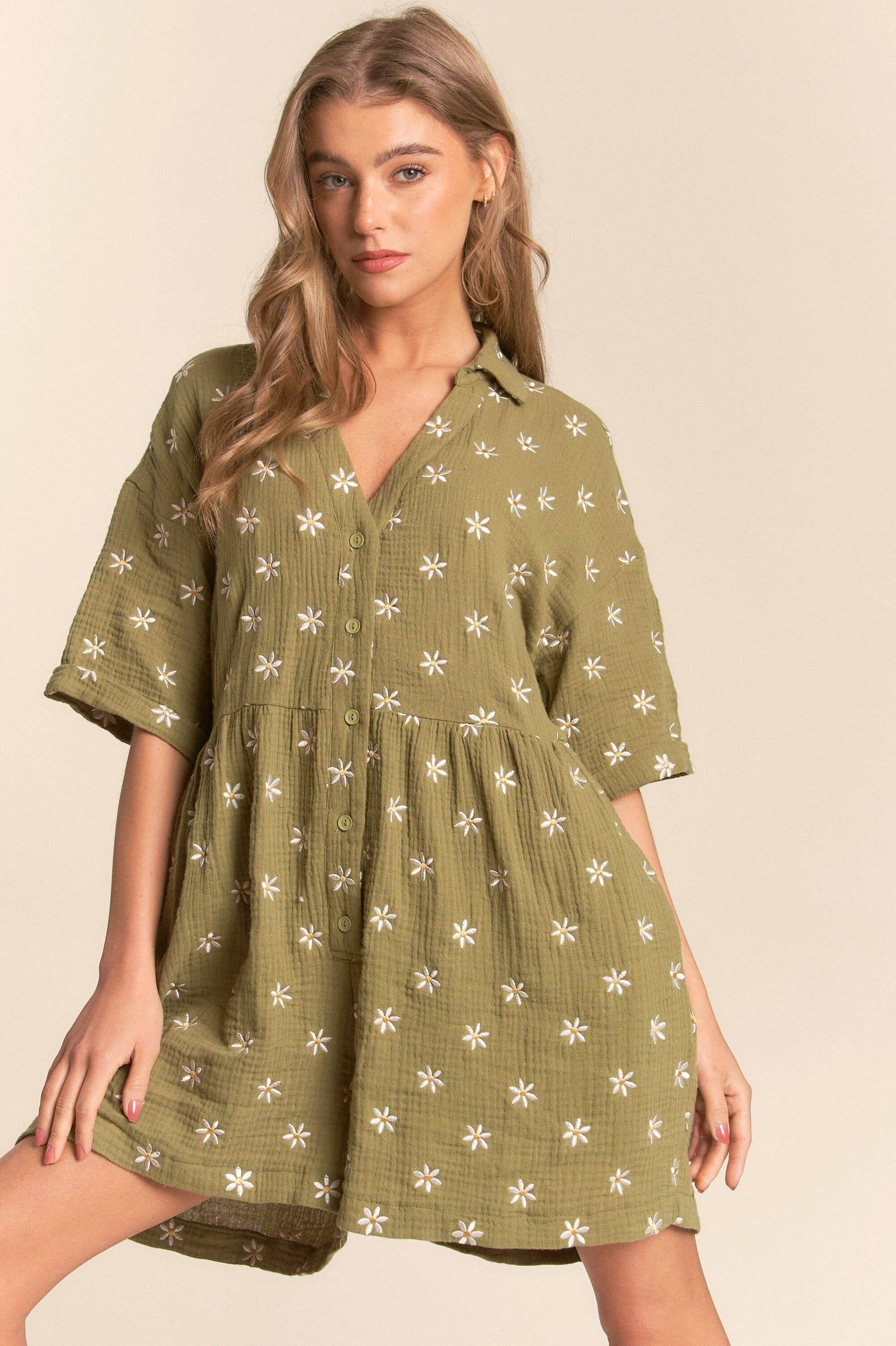 Flower Fields Gauze Romper