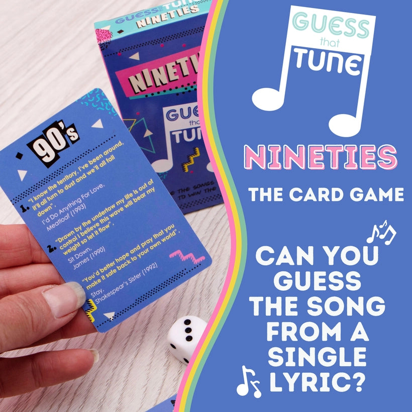 Nineties Guess That Tune - Music Quiz Family/Party Card Game