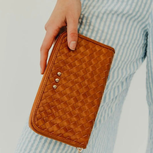 Large Zip Woven Wallet