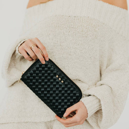 Lenni Large Zip Woven Wallet