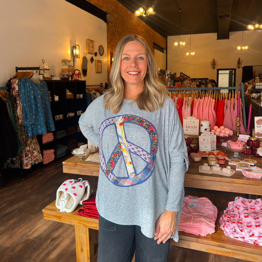 Peace Patch Front Oversized Tunic