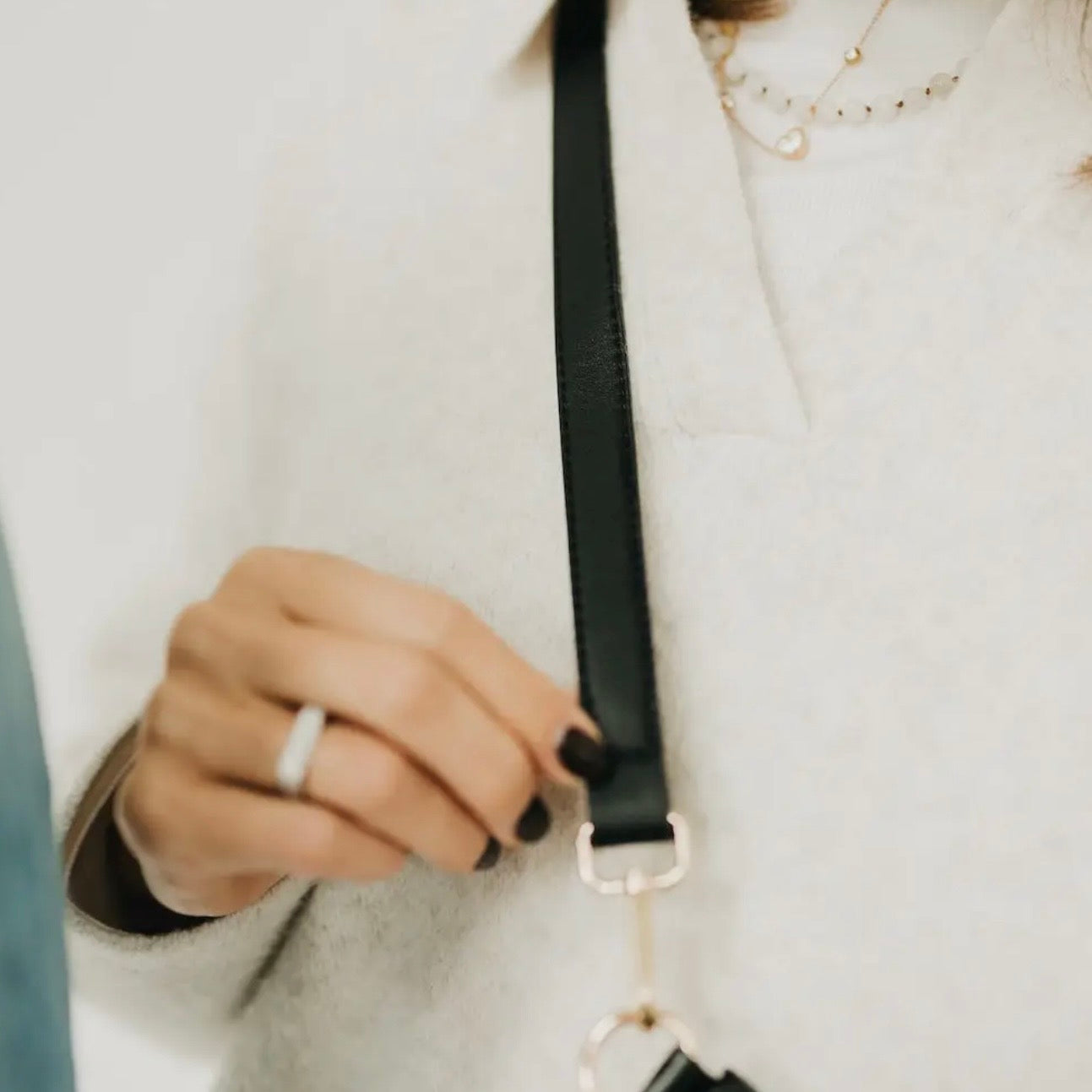 Minimalist Vegan Leather Crossbody Strap