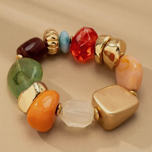Vintage Statement Mixed Stone Bracelet